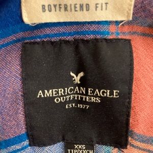 Boyfriend fit long sleeve button up shirt